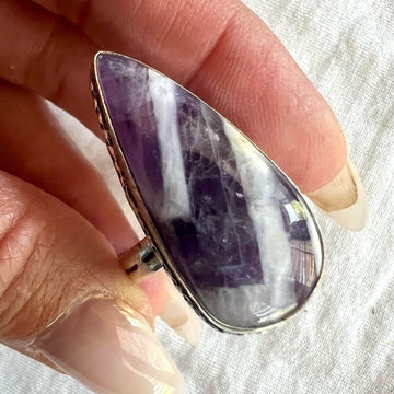 925 Dream Amethyst Crown Chakra Ring 11