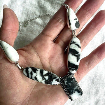 925 WILD Buffalo Jasper 5 Stone Necklace Pendant