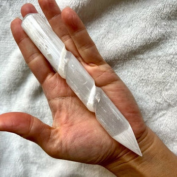 Selenite Crystal Charging “Unicorn Horn” Wand