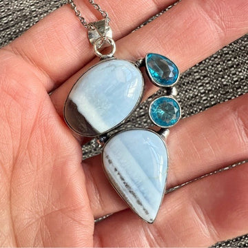 925 High ⚡️Vibe Owyhee Opal Pendant Necklace