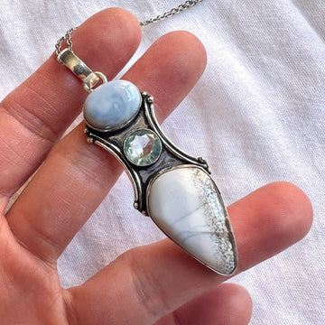 925 HIGH⚡️VIBE Owyhee Opal pendant Necklace