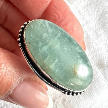 925 Gorgeous AQUAMARINE Detailed Ring 5.75