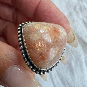 925 Aura Cleansing Sunstone Shimmer Ring 9