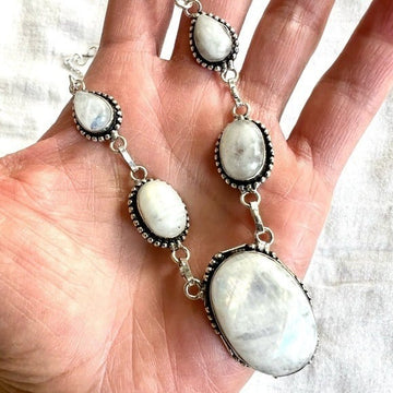 925 Golden Rainbow! Flash Moonstone Necklace Pendant