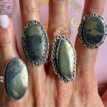 925 You Choose! Abundance Pyrite Ring 6, 6.5, 8.25, 8.5