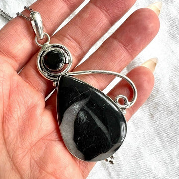 925 Nurturing Ancient Septarian Pendant Necklace
