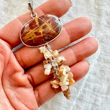 925 *FLAW* Vitality Stone Mookaite Jasper Necklace Pendant