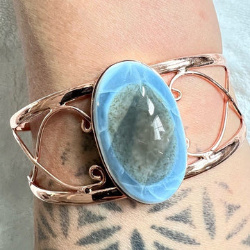 Copper Eye of Owyhee Opal Cuff Bracelet