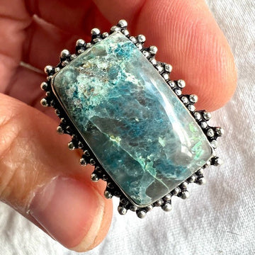 925 Personal Power Chrysocolla Ring 9.75