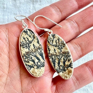 Intuition Psilomelane Dendrite Earrings