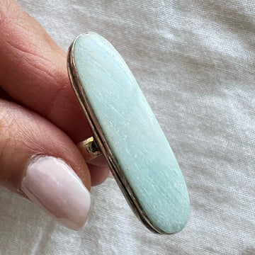 925 Psychic Intuition Long Hememorphite Ring 6.75