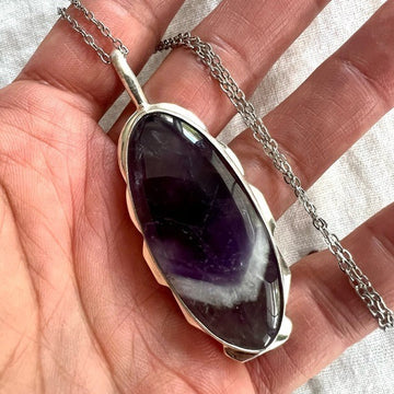 925 Modern Elegant Dream Amethyst Pendant Necklace