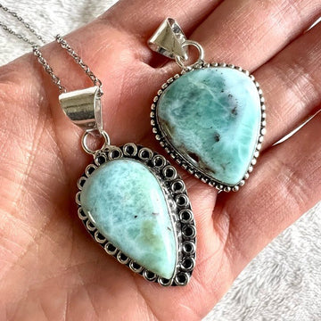 925 You Choose! Calming Caribbean Larimar Pendant Necklace