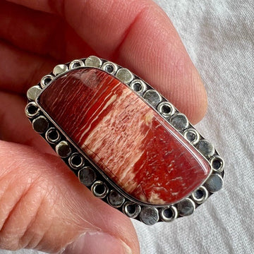 925 Shamanic Convoluted Jasper Ring 8.75 9