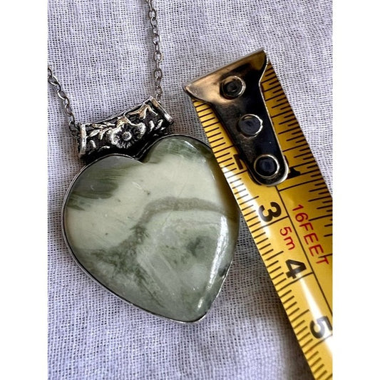 925 ANGELIC REALM! Hememorphite Heart ❤️ Pendant Necklace