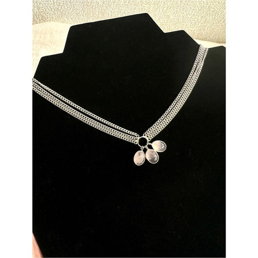 925 Triple Dainty Love Activation Pendant Necklace