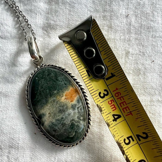 925 Optimism + Joy! Ocean Jasper Pendant Necklace