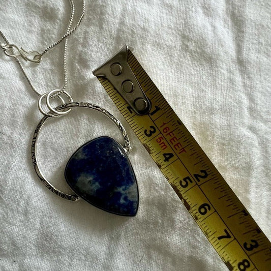 925 Healing Chakra Lapis Lazuli Pendant Necklace