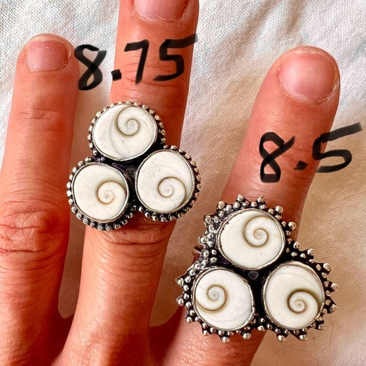 925 THIRD EYE 333 Shiva Eye Ring! 8.5, 8.75