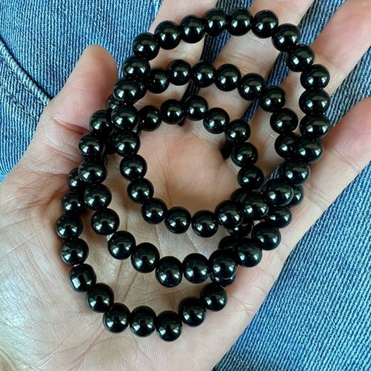 3 Protective ONYX Mala Bead Bracelets