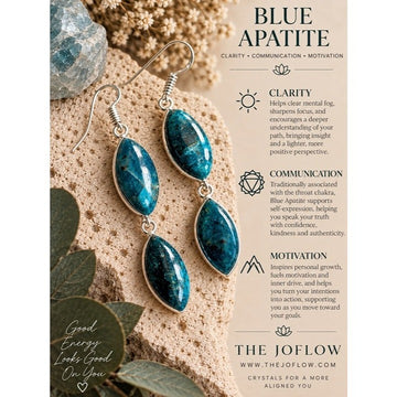 925 Truth + Confidence Blue Apatite Earrings