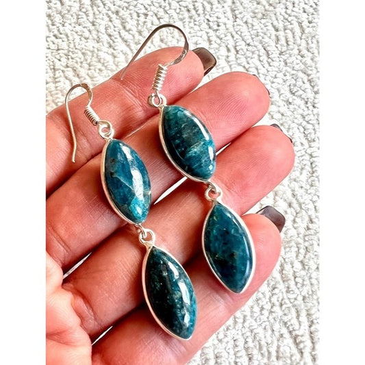 925 Truth + Confidence Blue Apatite Earrings