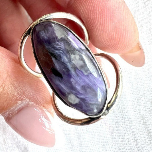 925 Transformation Modern Charoite Ring