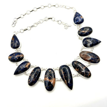 925 Spiritual Sodalite GODDESS Necklace Pendant