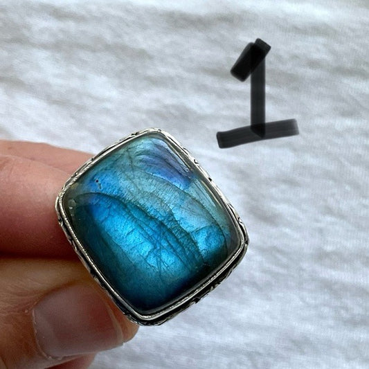 925 You Choose! Stunning Flash Labradorite Ring Sz 8