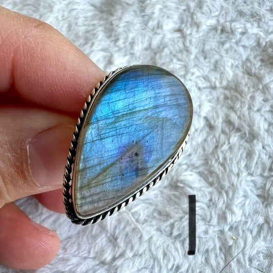 925 YOU CHOOSE! Flash Labradorite Rings! 7