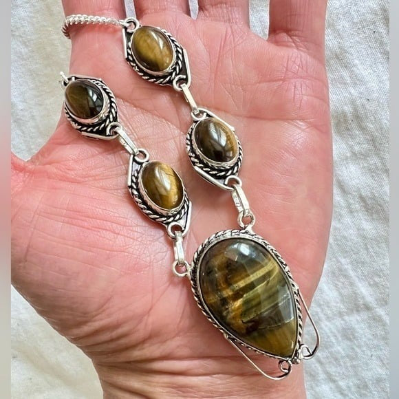 925 Courage Tigers Eye Gorgeous Necklace