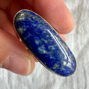 925 Throat Chakra Lapis Lazuli Ring 6.75