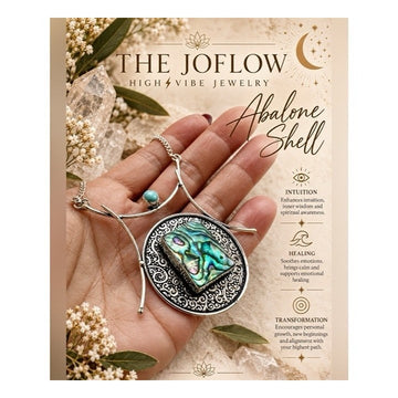 925 Intuitive Healing Abalone Shell + Larimar Necklace