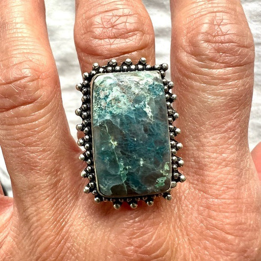 925 Personal Power Chrysocolla Ring 9.75