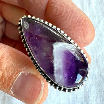 925 Crown Chakra Dream Amethyst Ring 6.5