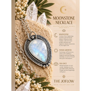 925 Transcendence Rainbow Flash Moonstone Pendant Necklace