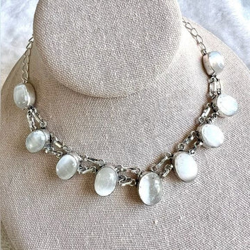 925 Crystal Charging Selenite Multi Stone Necklace Pendant