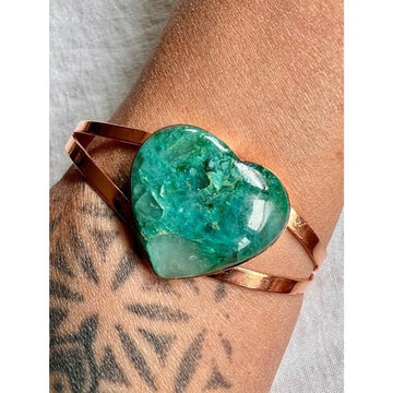 Copper QUANTUM QUATTRO HEART Cuff Bracelet