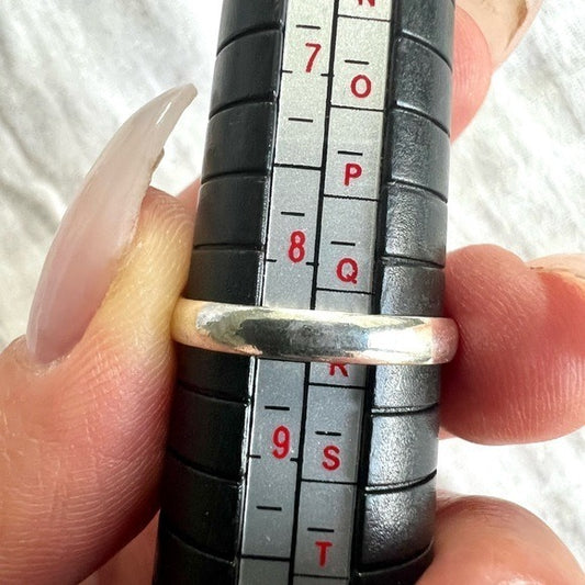 925 Dark Flash Labradorite Ring 8.5