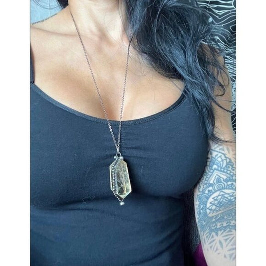 * FRESH NEW STOCK! * DT Citrine Chakra Clearing Necklace Pendant