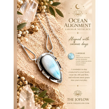 925 Peaceful Sea Caribbean LARIMAR Pendant Necklace