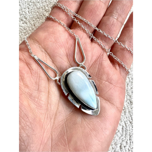 925 Peaceful Sea Caribbean LARIMAR Pendant Necklace