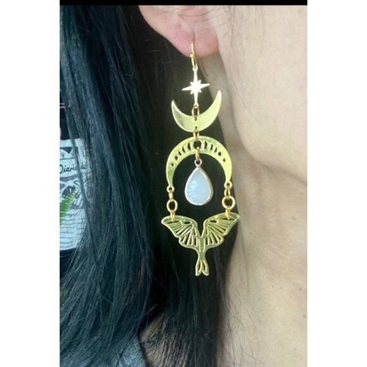 Luna Moth Spirit Guide Earrings