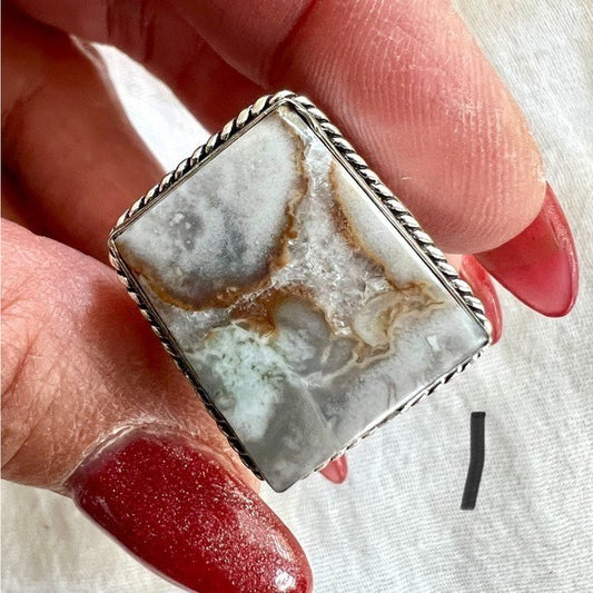 925 YOU CHOOSE! 2 Rings for $20! Agate & Jasper. All size 9.5