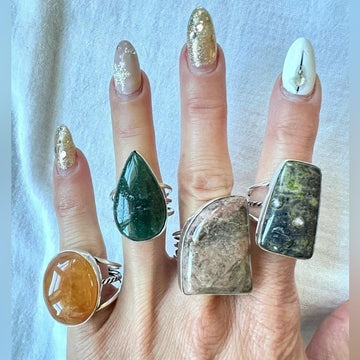 925 LAST ONE! Orange Agate or Jasper Ring - All size 8