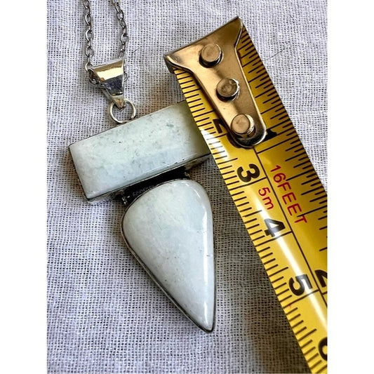 925 ANGELIC REALM Double Hememorphite Pendant Necklace