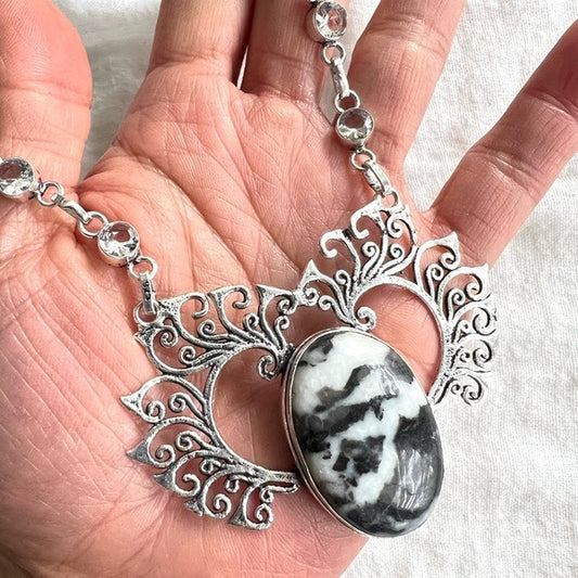 925 Good Vibes White Buffalo Turquoise Necklace Pendant