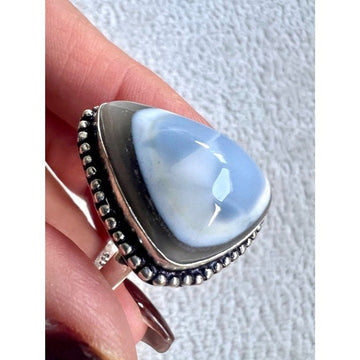 925 HIGH⚡️VIBE Chunky Owyhee Opal Ring 10.75