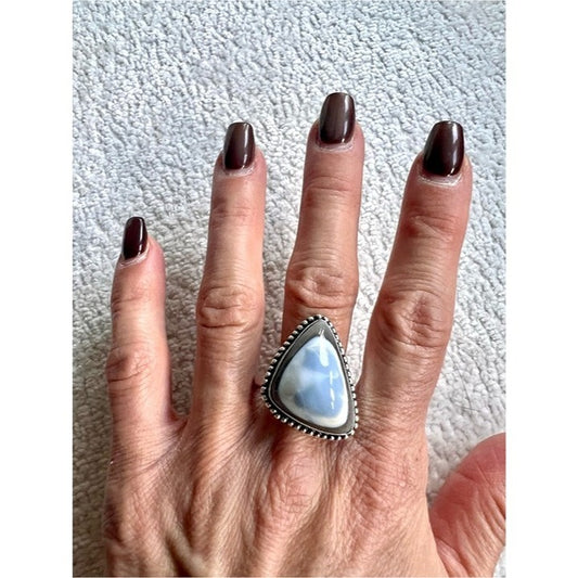 925 HIGH⚡️VIBE Chunky Owyhee Opal Ring 10.75