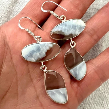 925 HIGH⚡️VIBE Owyhee Opal Double Stone Earrings